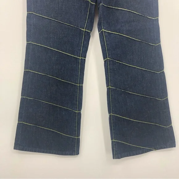 NWT Tory Burch Asymmetric Stitch Flare Cropped Jeans 28 - Picture 4 of 15